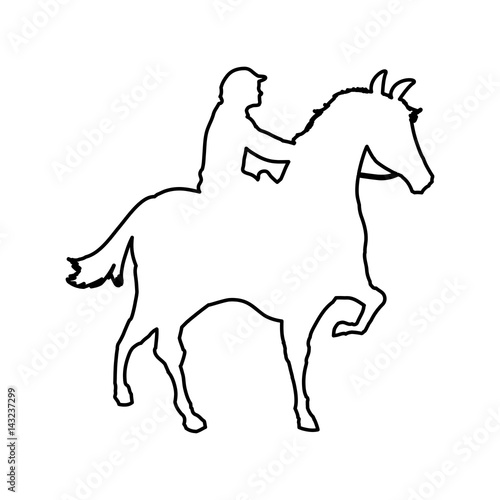 Horse riding equestrian sport icon vector illustration graphic design