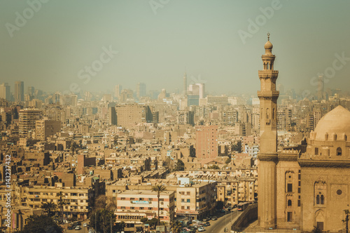 old buildings with view of mosque at cairo , egypt
