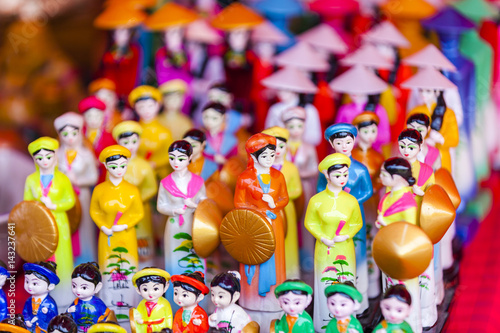 Vietnam's traditional souvenirs are sold in shop at Hanoi's Old Quarter ( Pho Co Hanoi), Vietnam