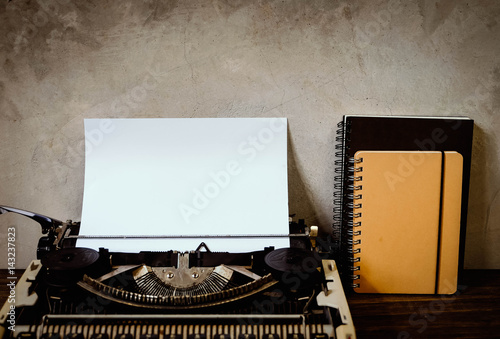 Writers Block typed words on a Vintage Typewriter,space for your text
