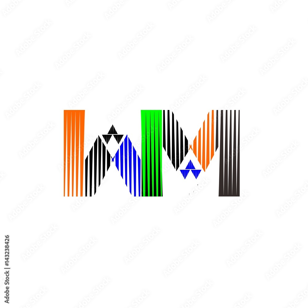 letter WM logo vetor letter WM logo vetor