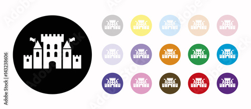 fantasy castle set icons