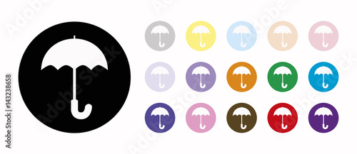 umbrella set icons