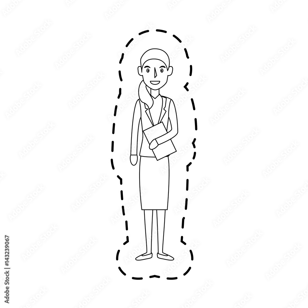 Fototapeta premium young businesswoman avatar character vector illustration design