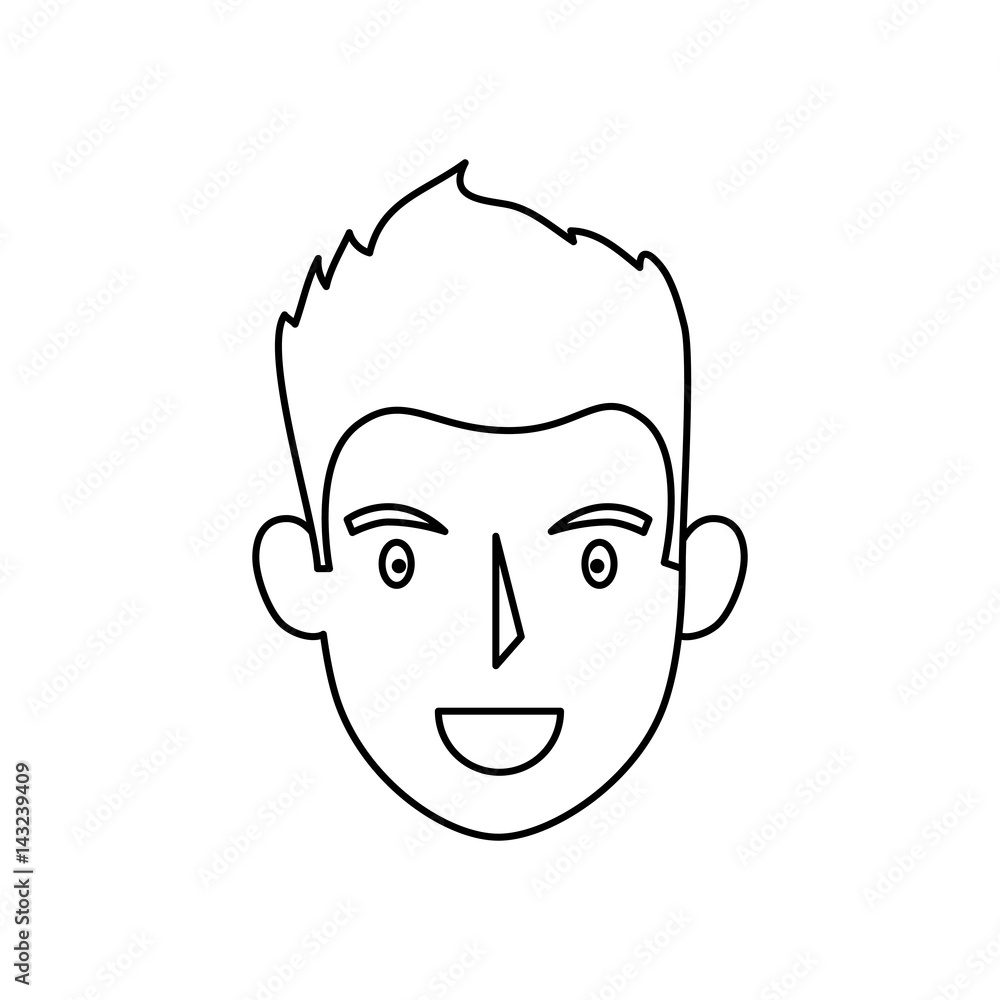 young man avatar character vector illustration design