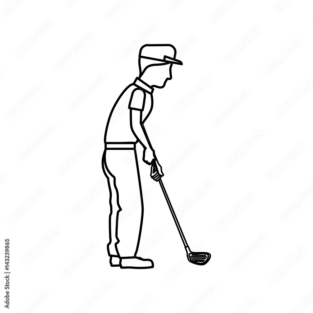 golf player avatar icon vector illustration design golf player avatar icon vector illustration design