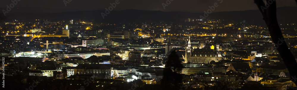 aachen cityscape at night