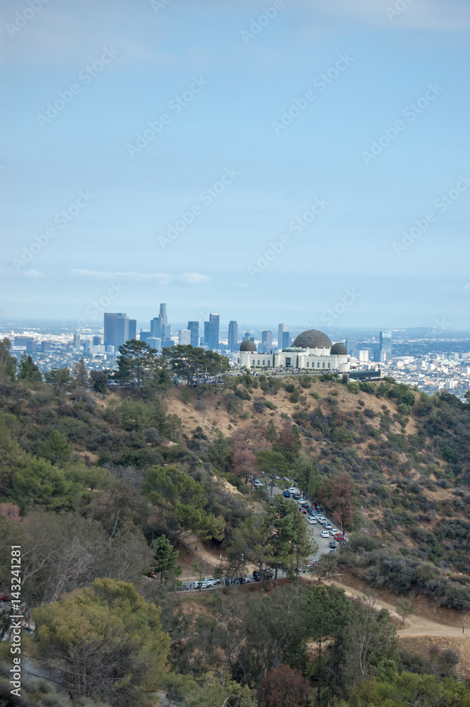 Los Angeles Skyline HollyWood Sign Griffith Observatory California LA 