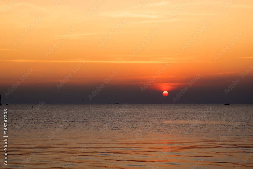 beautiful sunset above the sea beautiful sunset above the sea
