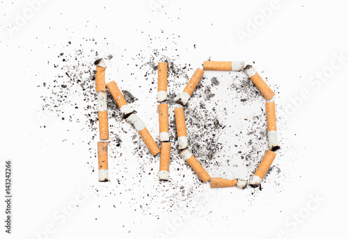 No, of a cigarette butts 