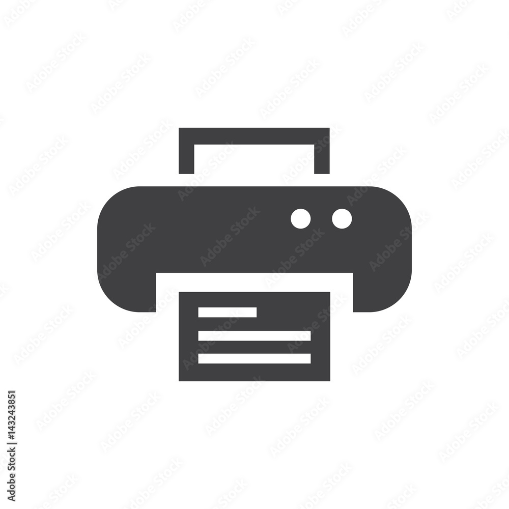 printer symbol icon vector printer symbol icon vector