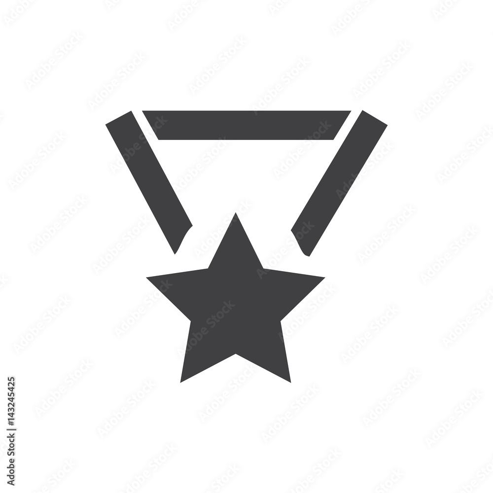 Fototapeta premium Star Medal Awards vector icons