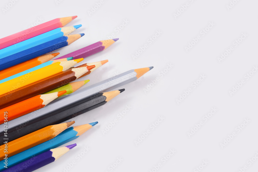 Color pencils isolated on white background professionally Color pencils isolated on white background professionally