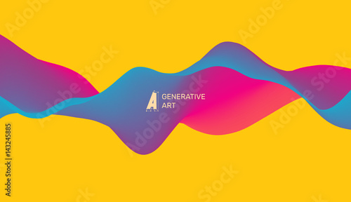 Abstract vector background of waves. 3D Vector Illustration. Design Template.