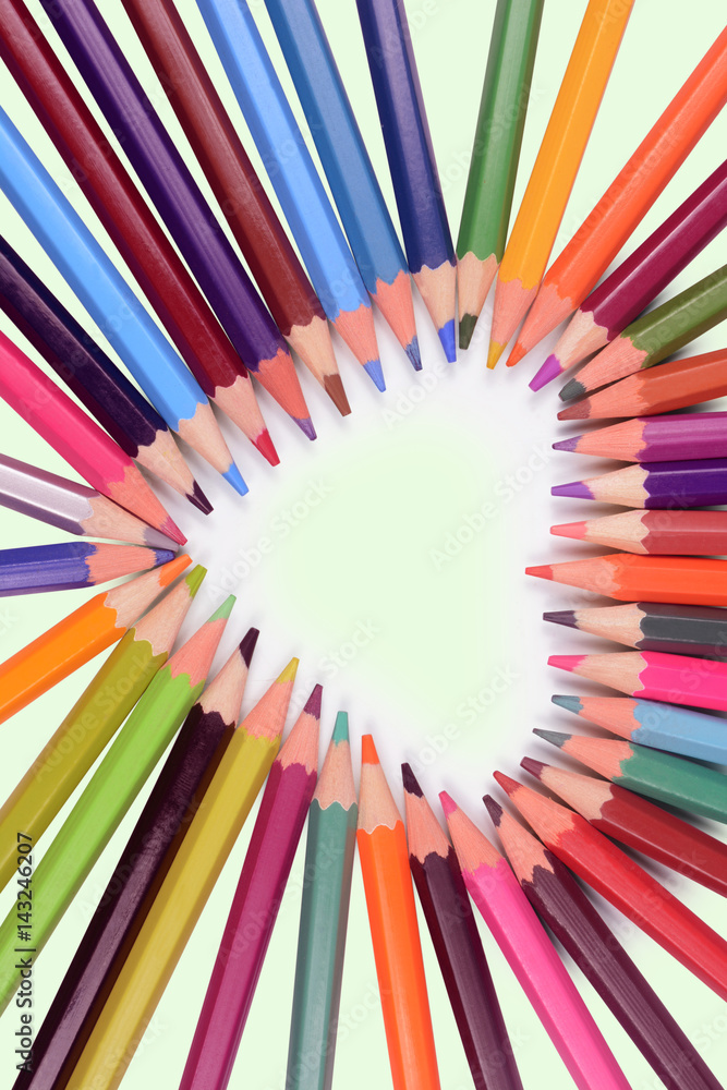 Color pencils isolated on white background professionally Color pencils isolated on white background professionally
