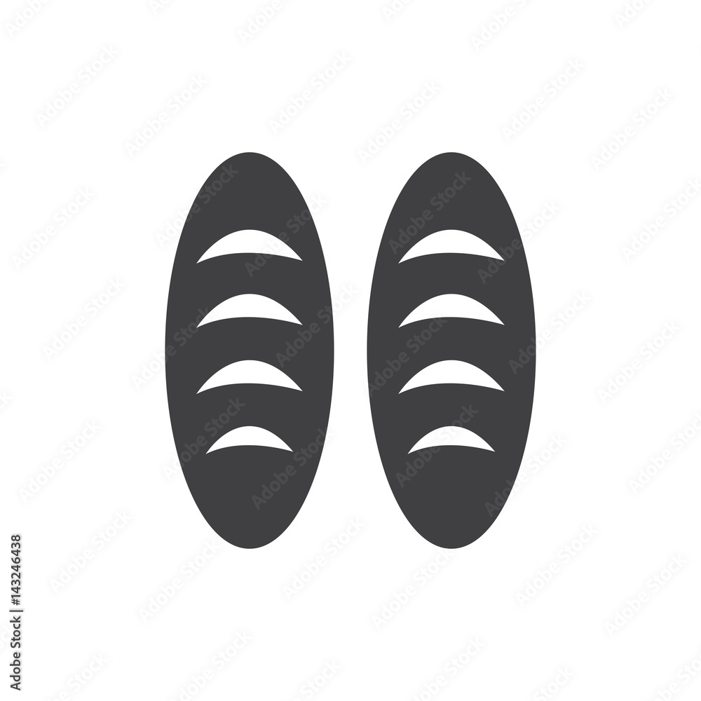 two bread monochrome bakery icon design vector two bread monochrome bakery icon design vector