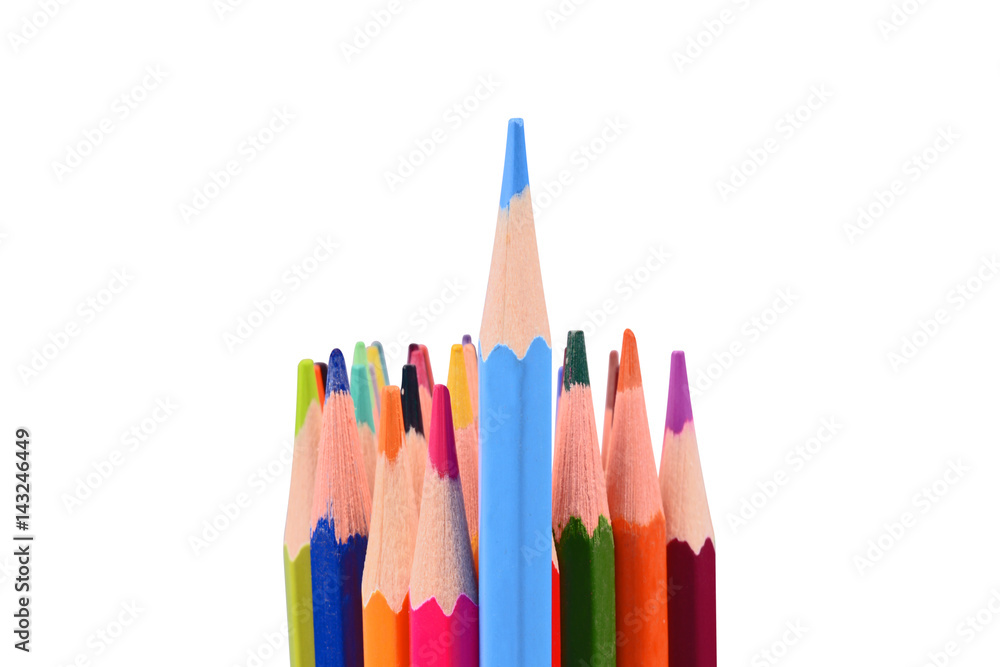 Color pencils isolated on white background professionally Color pencils isolated on white background professionally