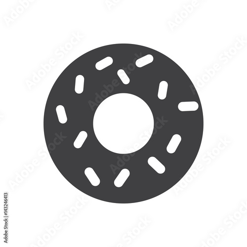 monochrome donut bakery icon