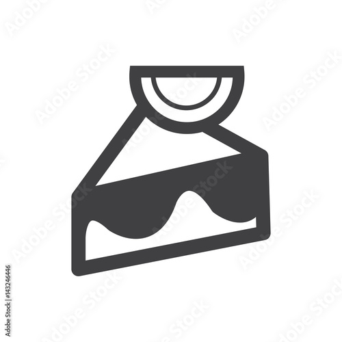 monochrome cake bakery icon