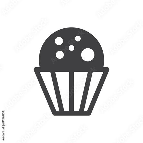 cup cake monochrome bakery icon