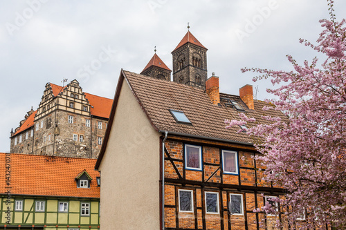 Quedlinburg Blick auf das Schloss