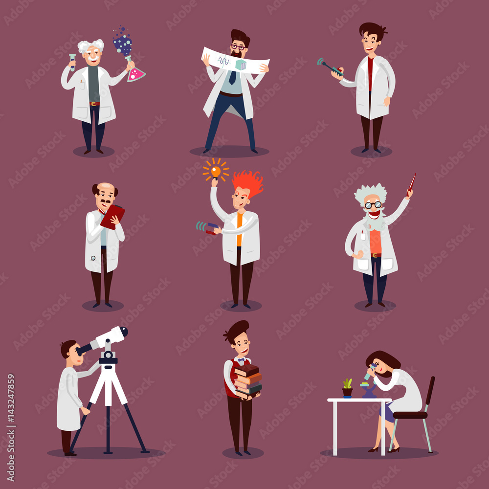Scientists Characters Set