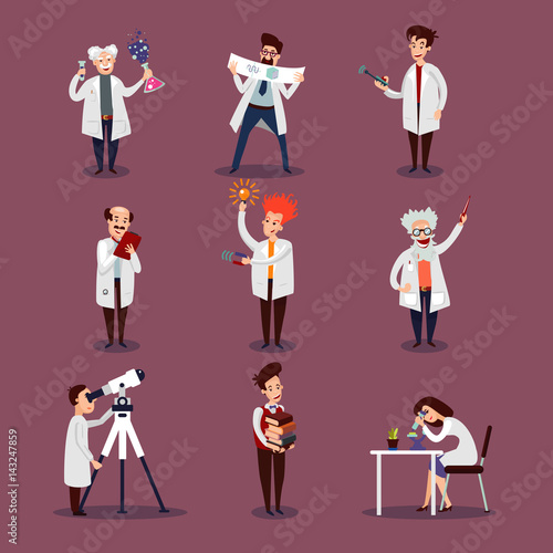 Scientists Characters Set