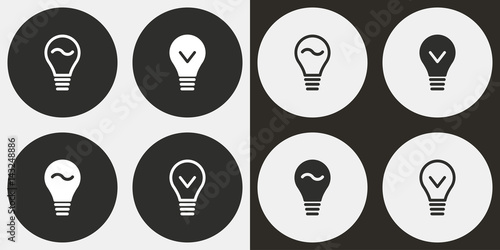 Lamp icon set.