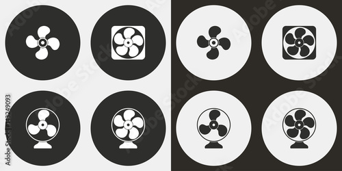 Fan icon set.