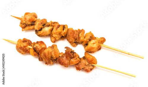 Skewers of chicken