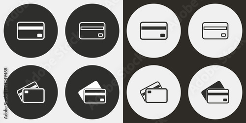 Credit card icon set.