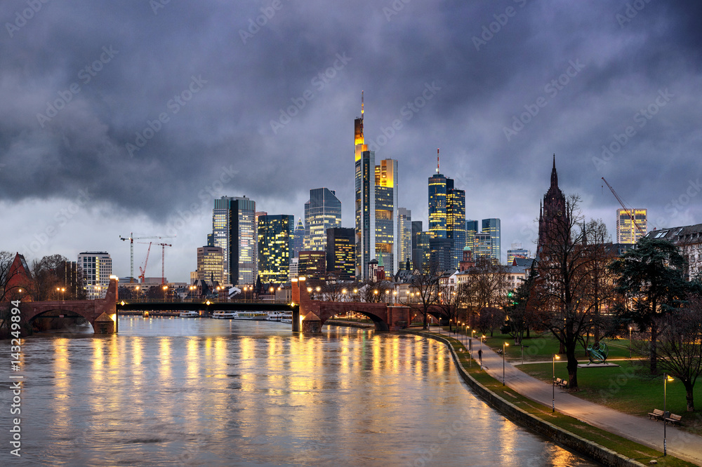 Frankfurt am Main at evening, Germany