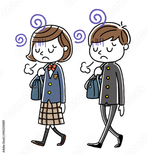悩みを抱える男子学生と女子学生