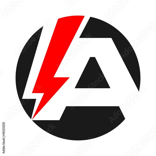 letter logo vector. bolt logo vector. thunder icon. letter A.