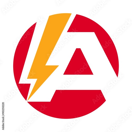 letter logo vector. bolt logo vector. thunder icon. letter A.