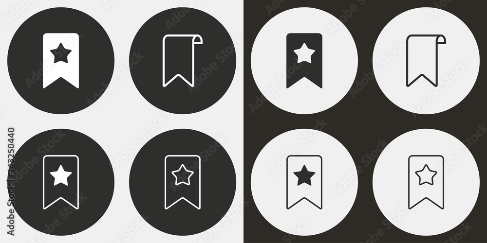 Bookmark icon set. Bookmark icon set.