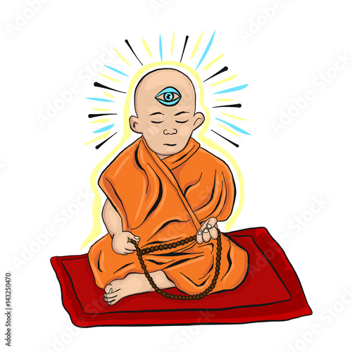 Meditating Monk