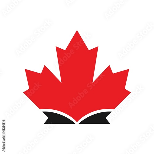 Photography canada maple logo vector.