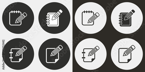 Notepad icon set.