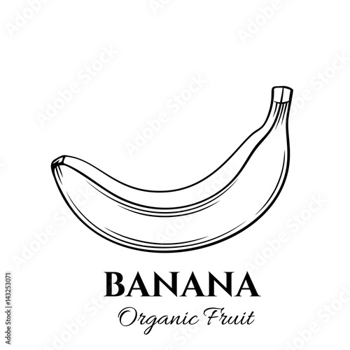 Hand drawn banana icon.