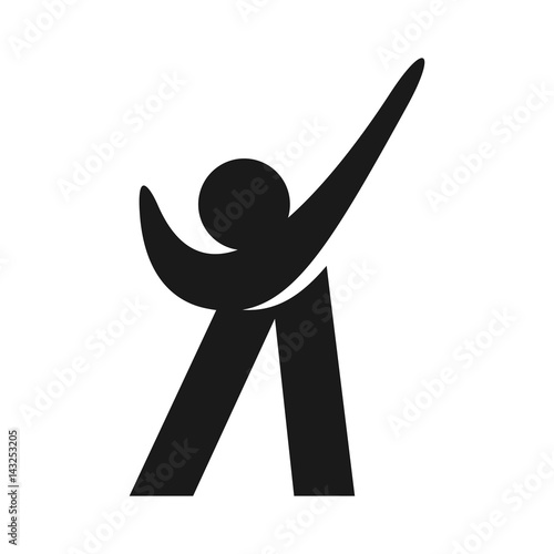 letter and swoosh person logo vector.