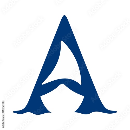 ark logo vector. letter a logo.