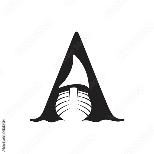 ark logo vector. letter a logo.
