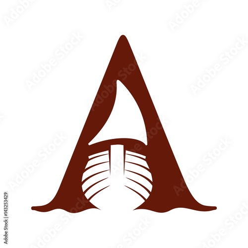 ark logo vector. letter a logo.