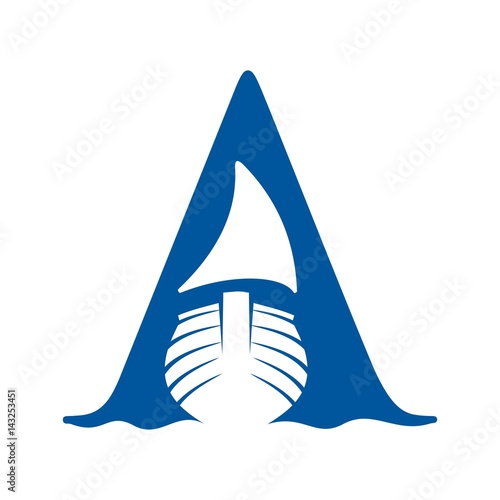 ark logo vector. letter a logo.