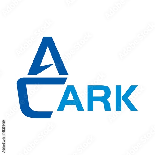 ark logo vector. letter a logo.