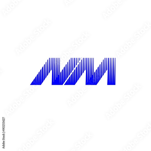 letter NM logo vector