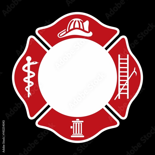 fireman emblem. fire department symbol. logo vector.