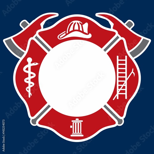 fireman emblem. fire department symbol. logo vector.