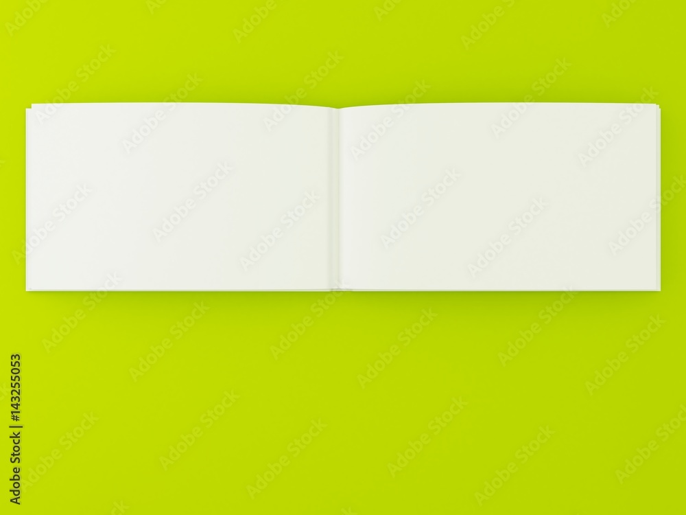 Fototapeta premium 3D Illustration of Brochure Template on color background